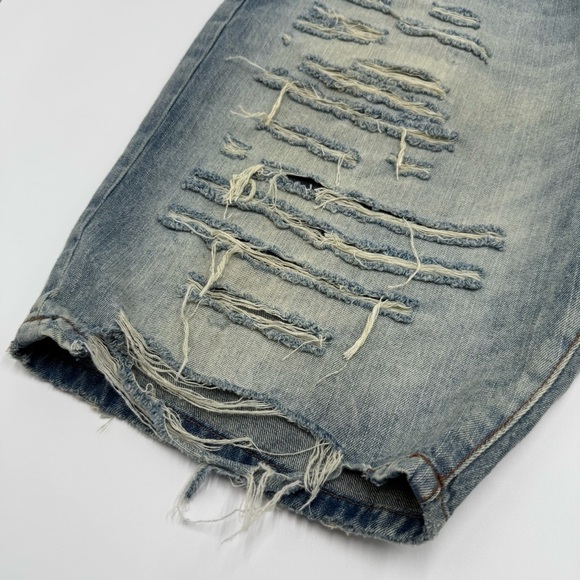 NWT Jordan Craig Men’s Ironbound Lager Blue Distressed Jean Shorts 40 #J3186S - Picture 2 of 13